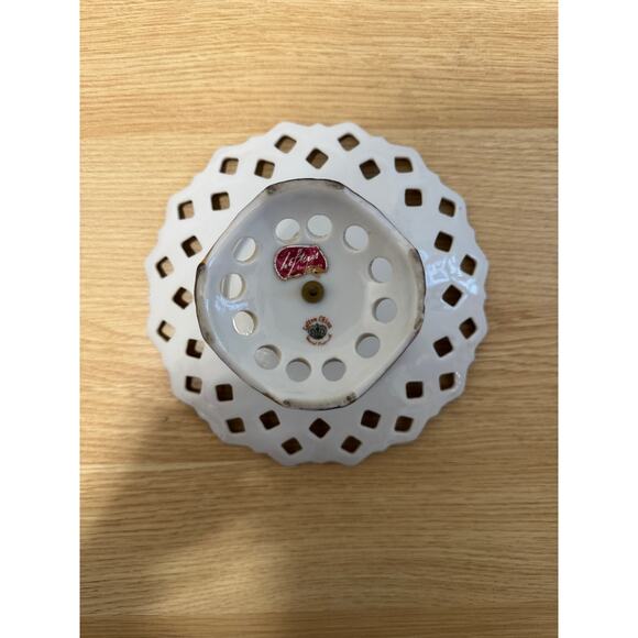 Lefton China Pedestal Plate VINTAGE - Picture 7 of 8